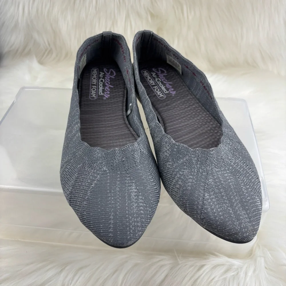 Skechers Gray Women’s Slip-On Knit Flats